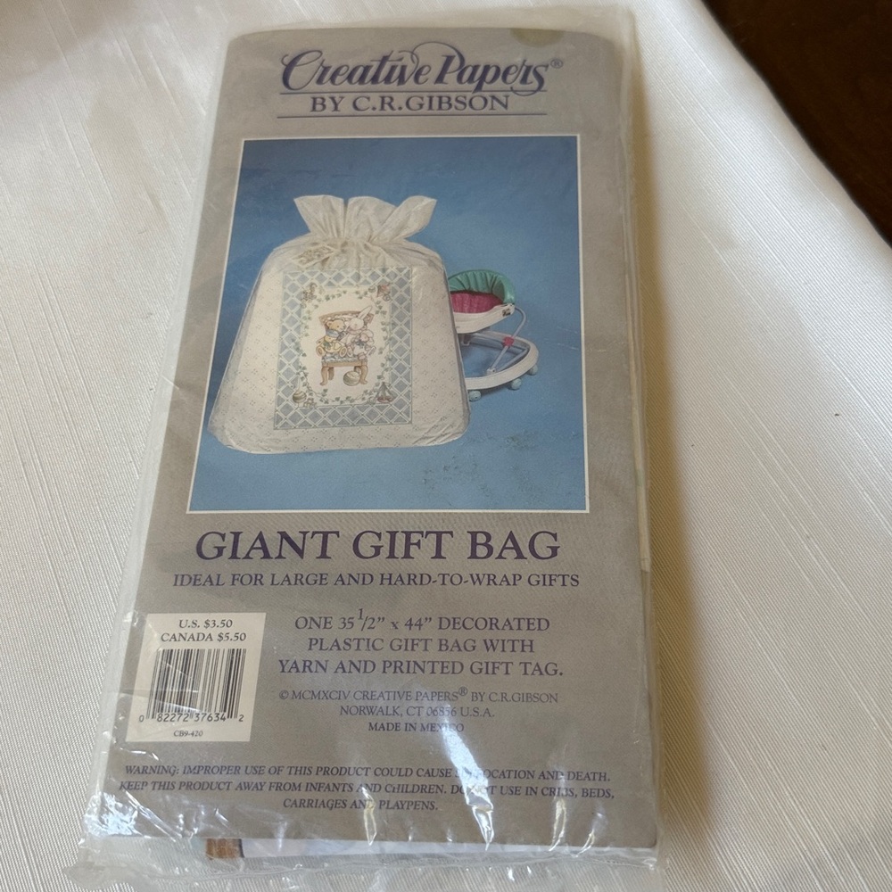 Creative Papers by CR Gibson giant baby gift wrap plastic bag
